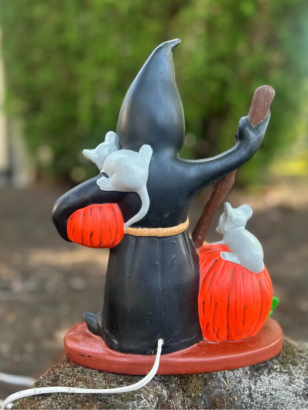 Halloween Pumpkin Ghost Mouse Lamp 12”